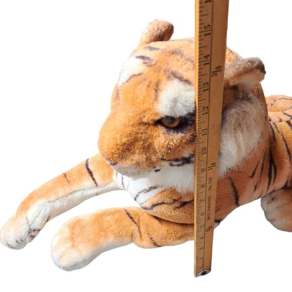VINTAGE BEST MADE TOYS LIMITED TIGER MAMA CUB REALISTIC PLUSH 45" STUFFED ANIMAL - Picture 15 of 16